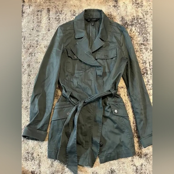 White House Black Market Hunter Green Cotton Jacket sz 4 NWT - Picture 8 of 11